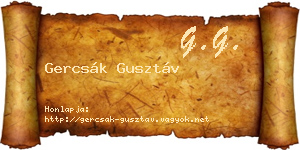 Gercsák Gusztáv névjegykártya